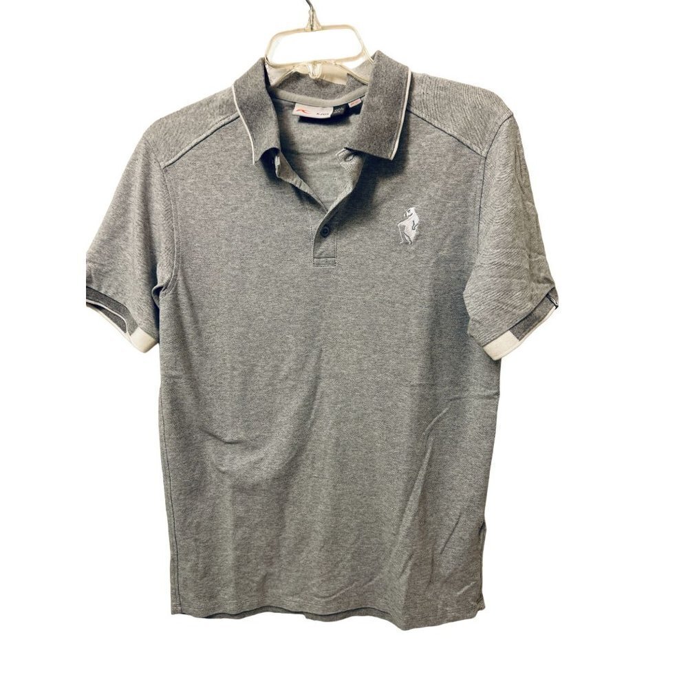 Men's Size Small KJUS Polo Shirt Gray Embroidered Logo